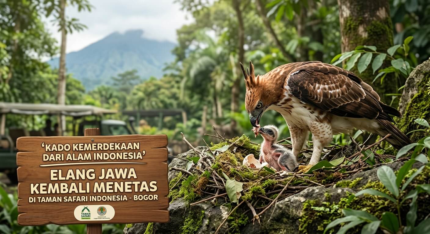 Kado Kemerdekaan dari Alam Indonesia Elang Jawa Kembali Menetas di Taman Safari Indonesia - Bogor