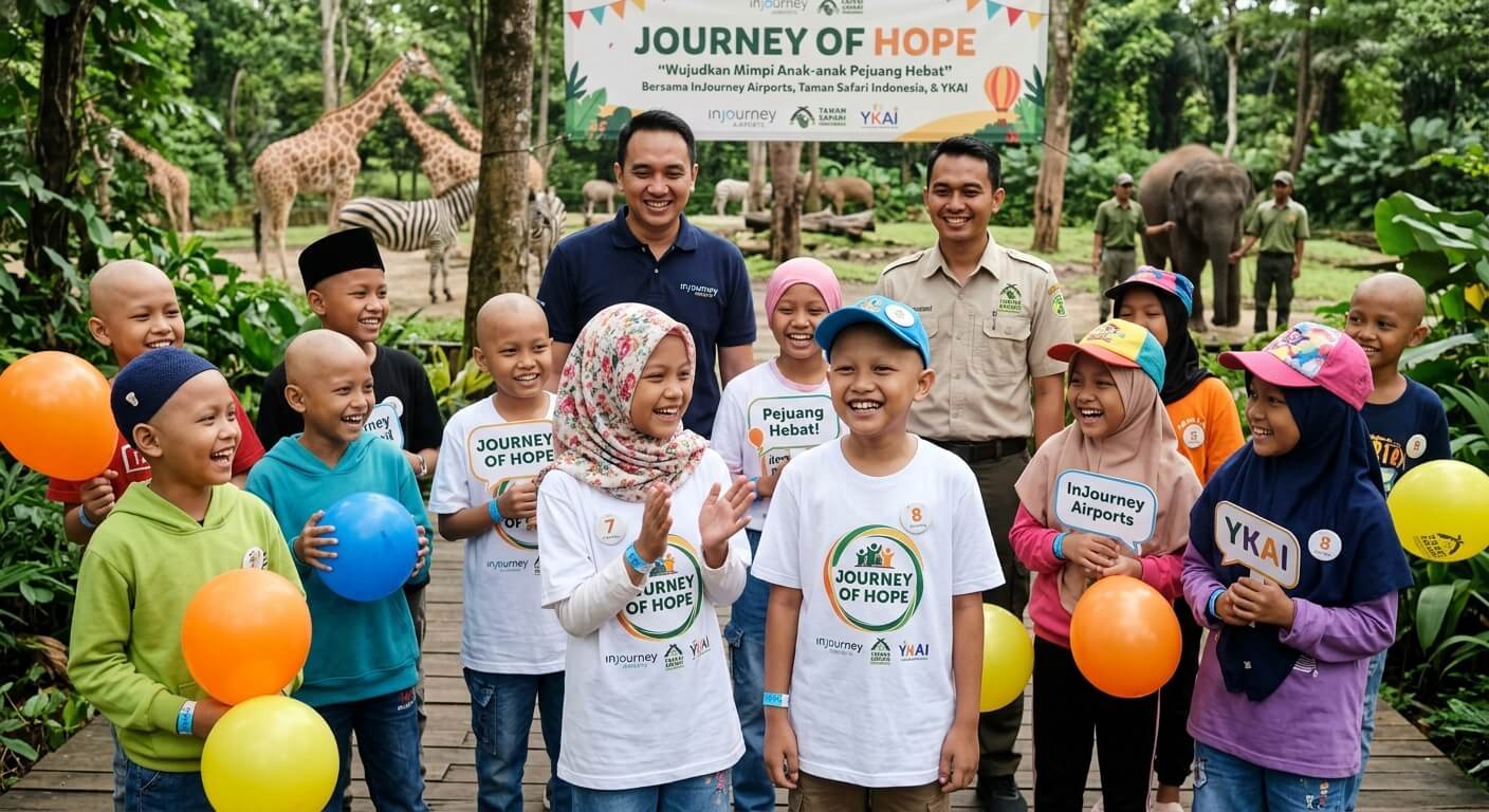 InJourney Airports dan Taman Safari Indonesia Wujudkan "Journey of Hope" bagi Anak-anak Pejuang Hebat Bersama Yayasan Kanker Anak Indonesia